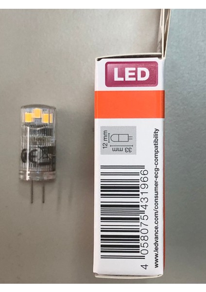 5 Adet Osram G4 LED Lamba 12V 1,5W=200 Lümen 2700 Kelvin Sarı 15,000 Saat 12MMX33MM