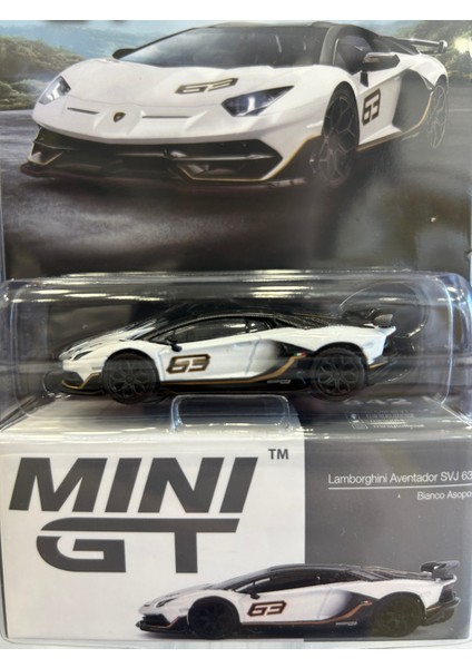 1/64 842 Lamborghini Aventador Svj 63 Bianco Asopo Blister Pack