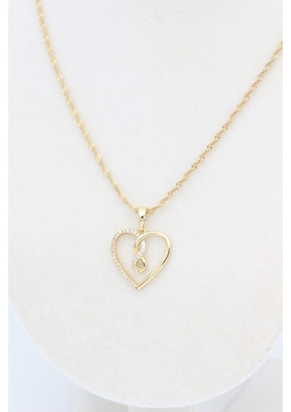 Stil Incisi/xupıng Jewelry Kalpli Sonsuz Zirkon Taşlı Model Kolye