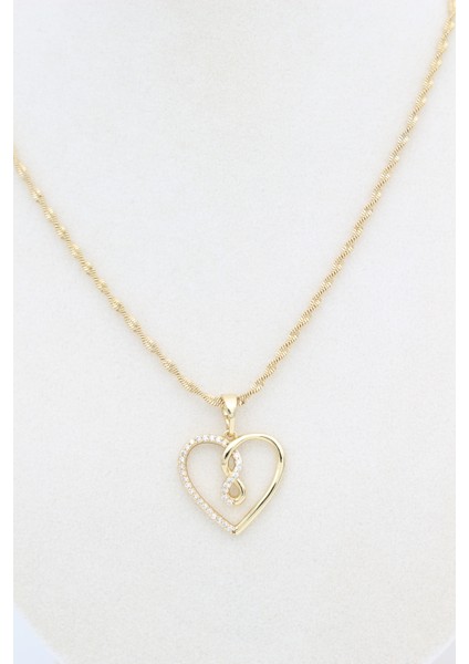 Stil Incisi/xupıng Jewelry Kalpli Sonsuz Zirkon Taşlı Model Kolye modelleri