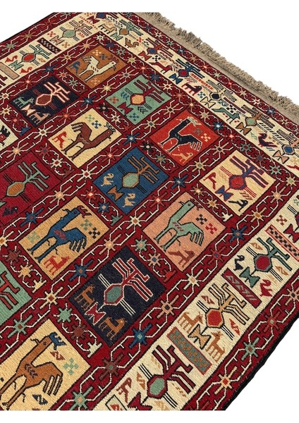 El Dokuma Iran Sumak Kilimi 125X195 Kök Boya Yün Kilim modelleri