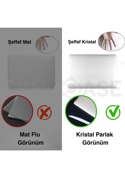 SyncCase Huawei Kılıf MateBook D15 Koruyucu (2019-2020-2021-2022 Yılı) ile Uyumlu Kristal iz Yapmaz Kılıf