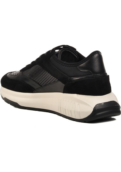 Siyah-Beyaz Hakiki Deri Erkek Sneaker Premium 5394 M fırsatları