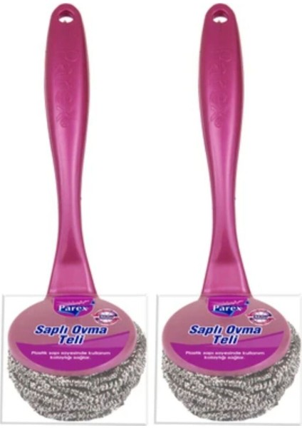 Iki Parça Saplı Ovma Teli, Dayanıklı ve Çok Amaçlı Temizlik Aracı