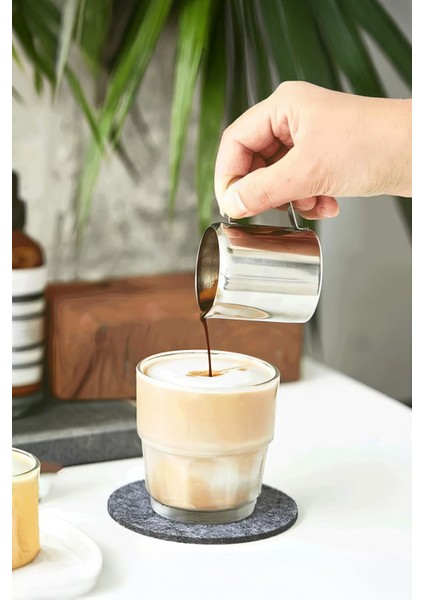 Çelik 150 ml Mini Kahve Süt Sos Krema Sürahisi Potu Sütlük MT189 fırsatları