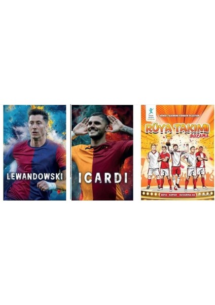 Robert Lewandowski - Mauroicardi - Rüya Takımı Boyama Kitabı (Poster ve Ayraç Hediyeli)