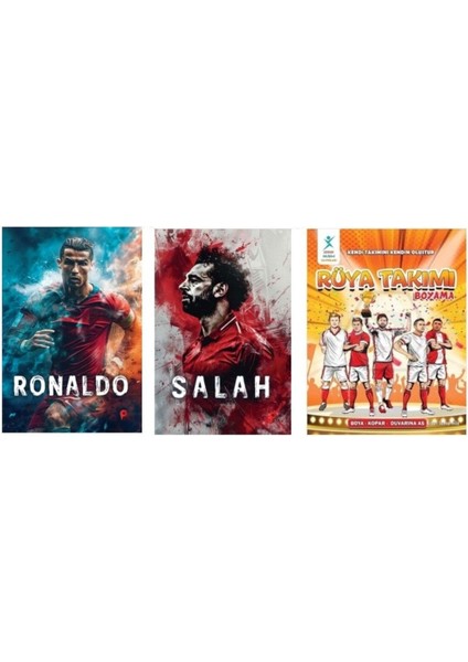 Set Cristiano Ronaldo - Mohamed Salah - Rüya Takımı Boyama Kitabı (Poster ve Ayraç Hediyeli) fiyatları