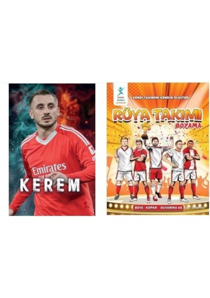 Set Kerem Aktürkoğlu - Rüya Takımı Boyama Kitabı (Poster ve Ayraç Hediyeli)