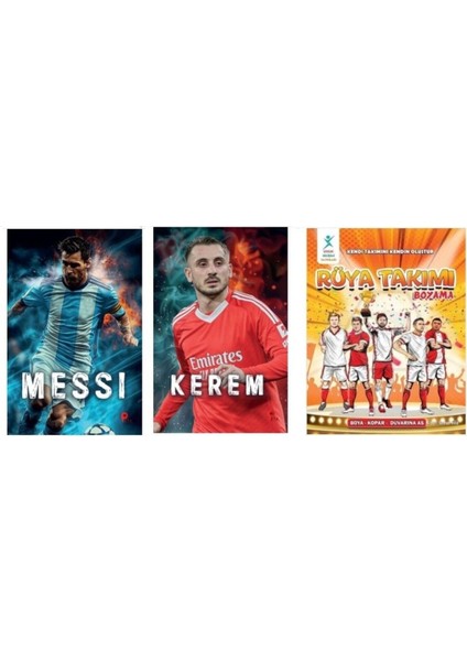Set Lionel Messi - Kerem Aktürkoğlu - Rüya Takımı Boyama Kitabı (Poster ve Ayraç Hediyeli) fiyatları