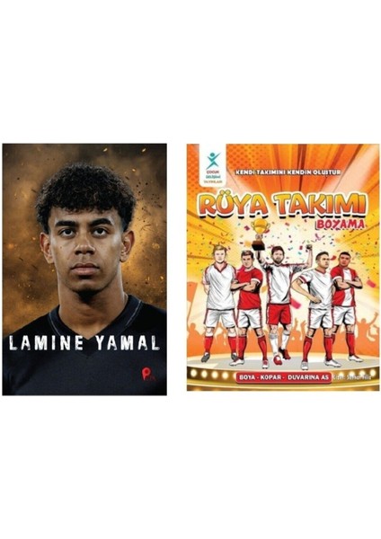 Set Lamine Yamal - Rüya Takımı Boyama Kitabı (Poster ve Ayraç Hediyeli)