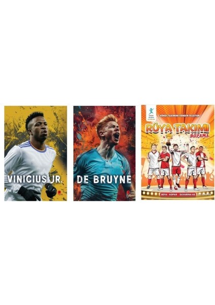 Set Vinicius Júnior - Kevin De Bruyne - Rüya Takımı Boyama Kitabı (Poster ve Ayraç Hediyeli) fiyatları