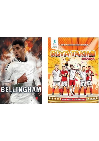 Set Jude Bellingham - Rüya Takımı Boyama Kitabı (Poster ve Ayraç Hediyeli)