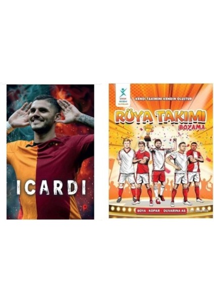 Set Mauroıcardi - Rüya Takımı Boyama Kitabı (Poster ve Ayraç Hediyeli)