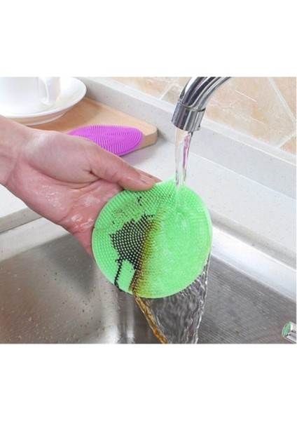 Yumuşak Silikon Bulaşık Fırçası Süngeri, Tükenmeyen, 2'li Paket modelleri