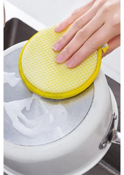 Çift Taraflı Yuvarlak Bulaşık Yıkama Süngeri, Pratik ve Temiz Kullanım
