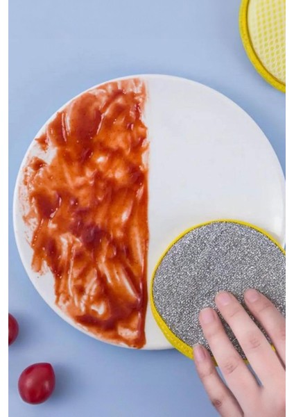 Çift Taraflı Yuvarlak Bulaşık Yıkama Süngeri, Pratik ve Temiz Kullanım fırsatları