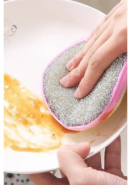 Çift Taraflı Yuvarlak Bulaşık Yıkama Süngeri, Pratik ve Temiz Kullanım indirimleri
