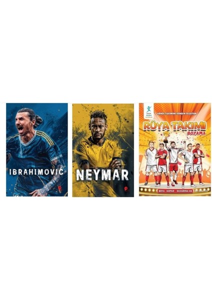 Set Zlatan Ibrahimović - Neymar - Rüya Takımı Boyama Kitabı (Poster ve Ayraç Hediyeli)