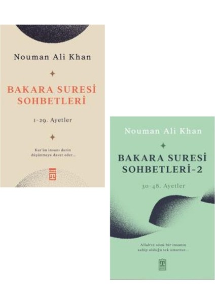 Nouman Ali Khan 2 Kitap Set / Bakara Suresi Sohbetleri 1-2