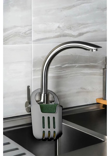 Gri Silikon Çok Amaçlı Lavabo Askılı Süngerlik, Düzen ve Saklama Çözümü fiyatları