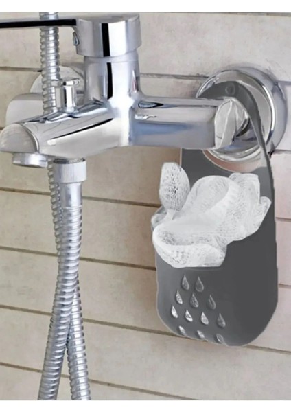 Gri Silikon Çok Amaçlı Lavabo Askılı Süngerlik, Düzen ve Saklama Çözümü modelleri