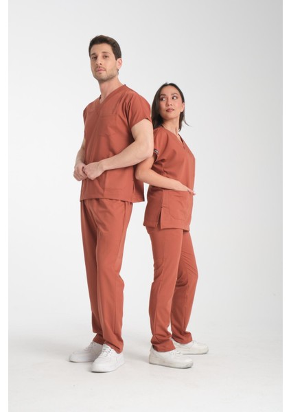 Doktor Hemşire Scrubs Ameliyat Hastane Cerrahi Unisex Forma Takım Viscon