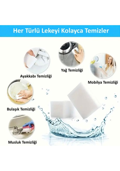 20 Adet Çok Amaçlı Melamin Temizleme Süngeri, Güçlü ve Kimyasal Içermeyen Temizlik Seti fiyatları