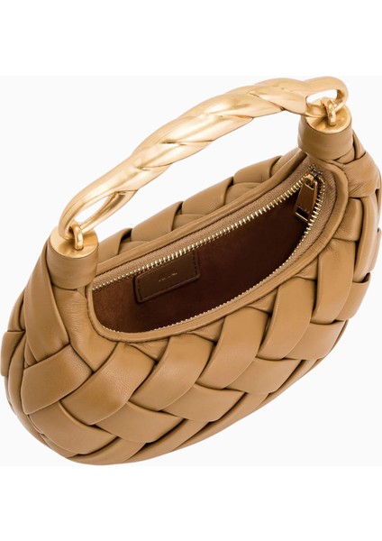 Jw Peı Kahverengi Orla Weave Vegan Deri El Çantası modelleri