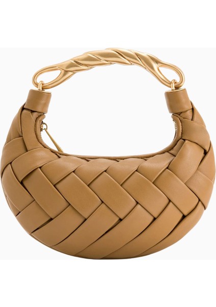 Jw Peı Kahverengi Orla Weave Vegan Deri El Çantası fırsatları