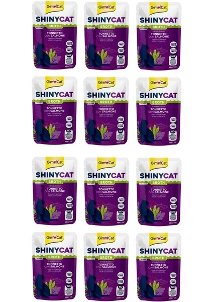 Shinycat Pouch Ton ve Somon Balıklı Kedi Yaş Mama 70 Gr. x 12 Adet