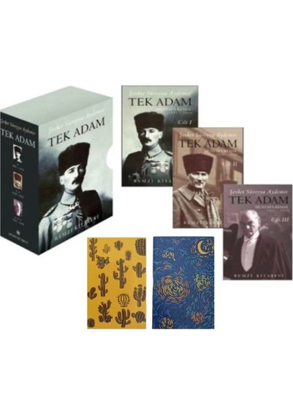 Tek Adam Mustafa Kemal (3 Cilt Takım) + 2 Not Defteri Hediye