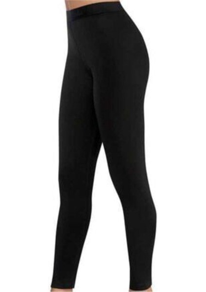 Kadın Siyah Termal Alt Tayt