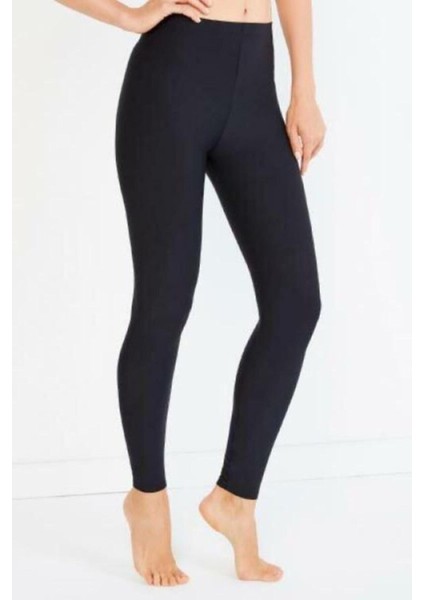 Kadın Siyah Polar Iç Yüzeyli Termal Tayt