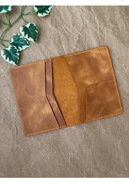 (Isim Yazıyoruz) El Yapımı Deri Pasaport Kılıfı / Pasaport Cüzdanı fırsatları