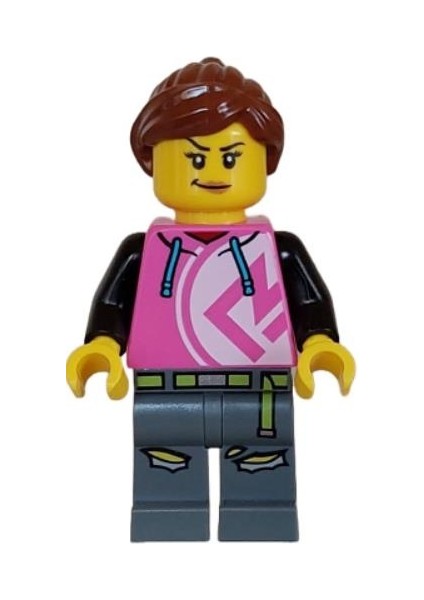 Minifigür Kick Scooter Driver Female CTY1626