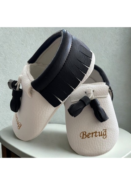 Bebeğinize Özel Laci - Beyaz Minoş Ayakkabı