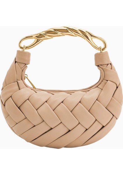 Jw Peı Badem Orla Weave Suni Süet El Çantası