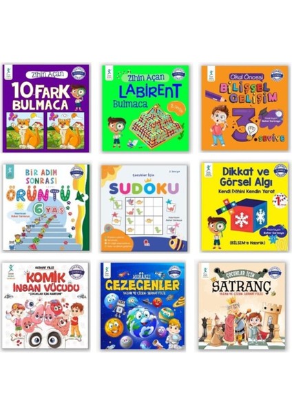 6 - 7 Yaş Eğitim Gelişim Seti (Bulmaca-Labirent-Örüntü-Sudoku-Dikkat-Gezegen-Satranç-Insan Vücudu)