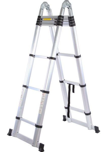 250 + 250 Cm. - 8+8 Basamaklı Alüminyum Teleskopik Merdiven - A Tipi Uzayan Merdiven modelleri