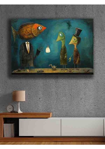 Çerçevesiz Kendinden Yapışkanlı Tablo Görünümlü Duvar Posteri Çerçevesiz Çıtasız