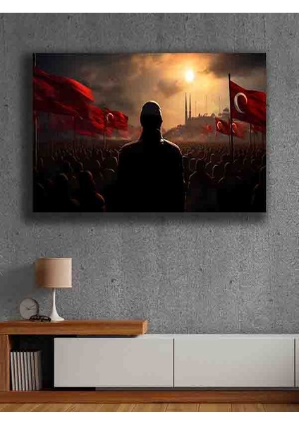 Çerçevesiz Kendinden Yapışkanlı Tablo Görünümlü Duvar Posteri Çerçevesiz Çıtasız