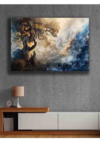 Çerçevesiz Kendinden Yapışkanlı Tablo Görünümlü Duvar Posteri Çerçevesiz Çıtasız