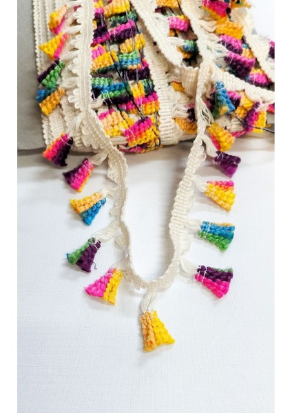 Özel Kenar Pamuk Bukleli Renkli Püskül Saçak fiyatları