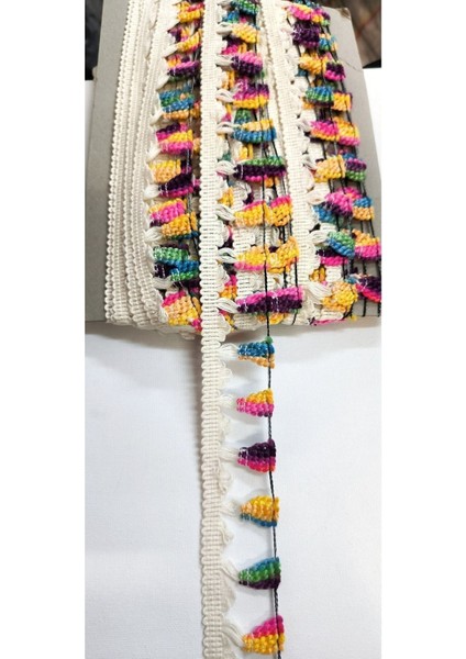 Özel Kenar Pamuk Bukleli Renkli Püskül Saçak indirimleri