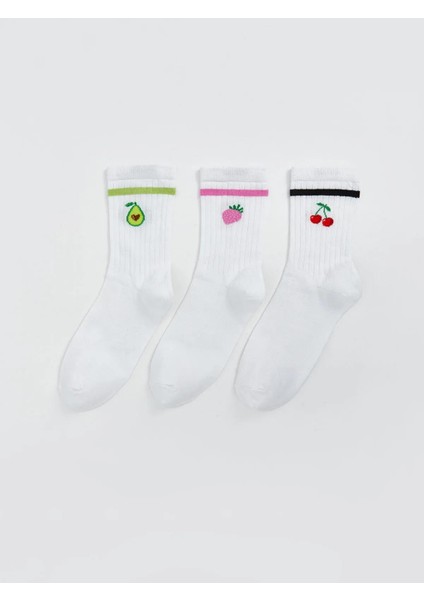 Lcw Dream Meyve Desenli Kadın Soket Çorap 3'lü (W5)