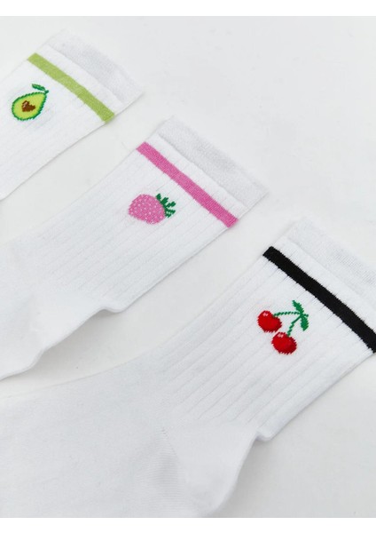 Lcw Dream Meyve Desenli Kadın Soket Çorap 3'lü (W5) fiyatları