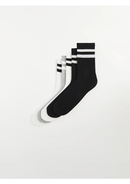 Lcw Accessorıes Çizgili Erkek Soket Çorap 5'li (W5)