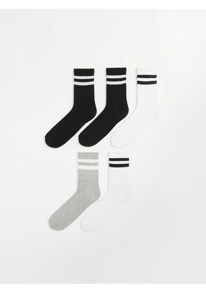 Lcw Accessorıes Çizgili Erkek Soket Çorap 5'li (W5) fiyatları