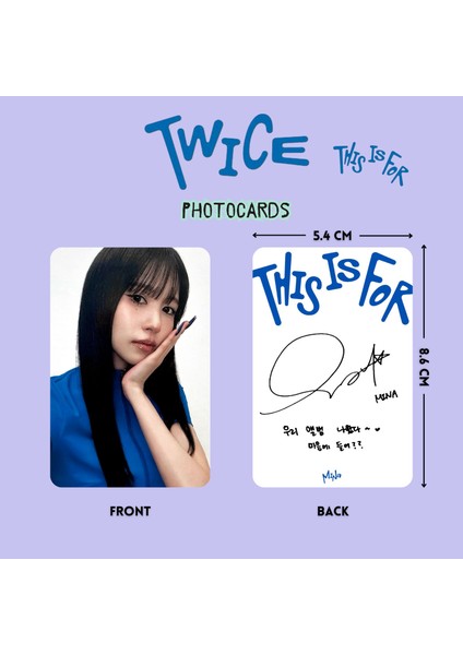 Twıce Mina '' This Is For '' Photocards Set fiyatları