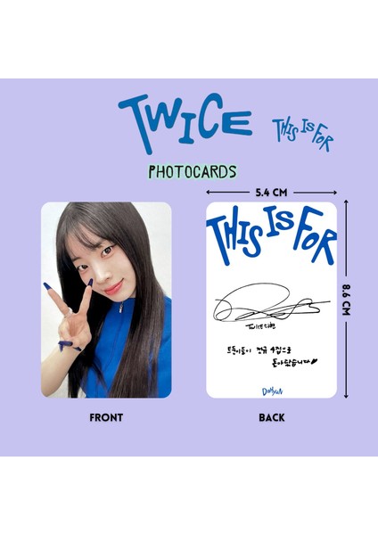Twıce Dahyun '' This Is For '' Photocards Set fiyatları